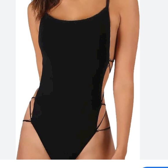Verdusa scoopneck strappy black bodysuit, new with tags, xsm/sm - Picture 7 of 7